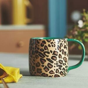 Anthropologie Leopard Mug